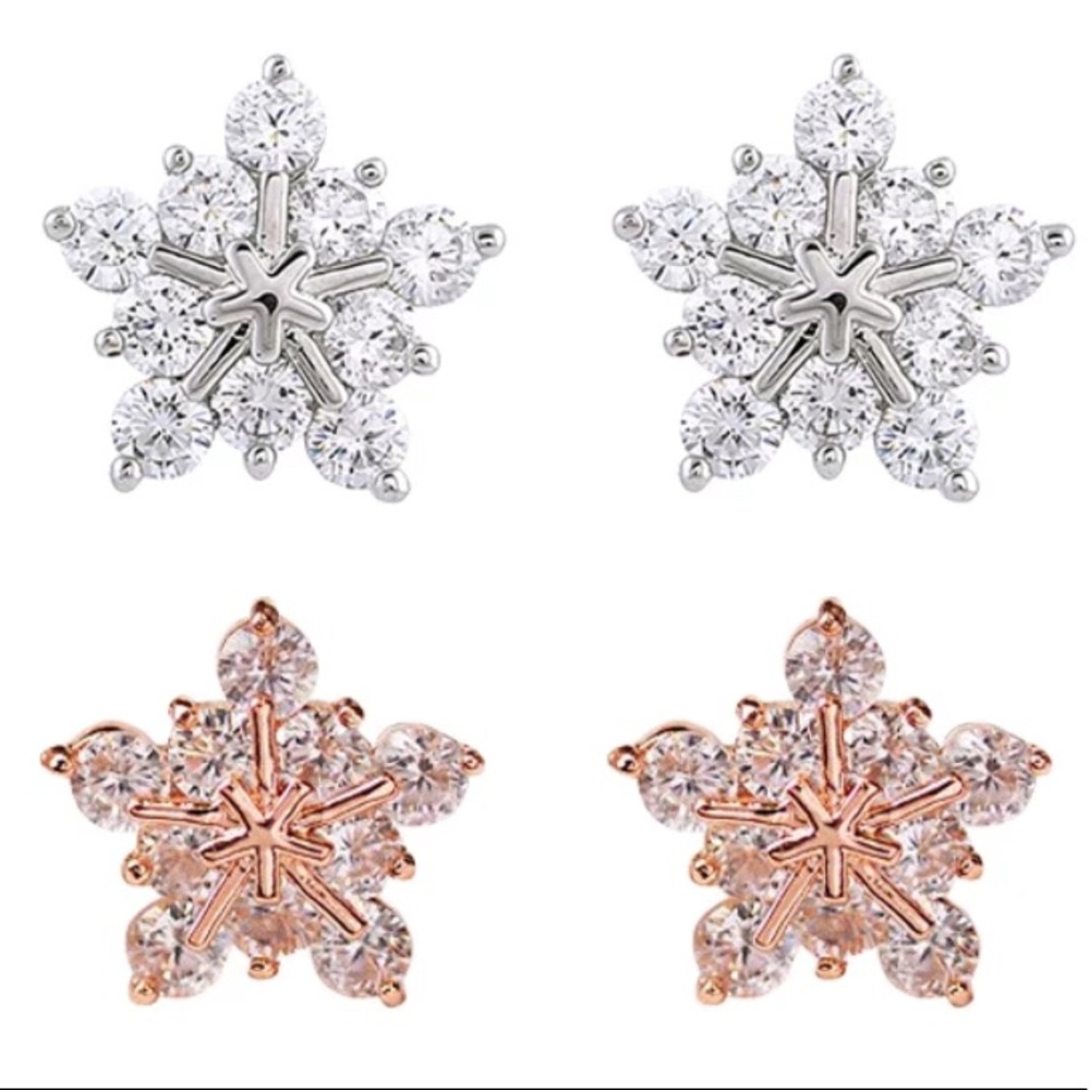 ❄️ 2/$24 Pave Crystal Snowflakes ❄️